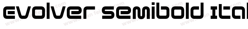 Evolver Semibold Italic字体转换